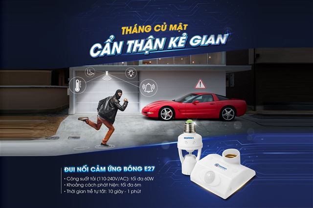 Tháng củ mật - Tăng cường an ninh, bảo vệ gia đình với thiết bị cảm ứng