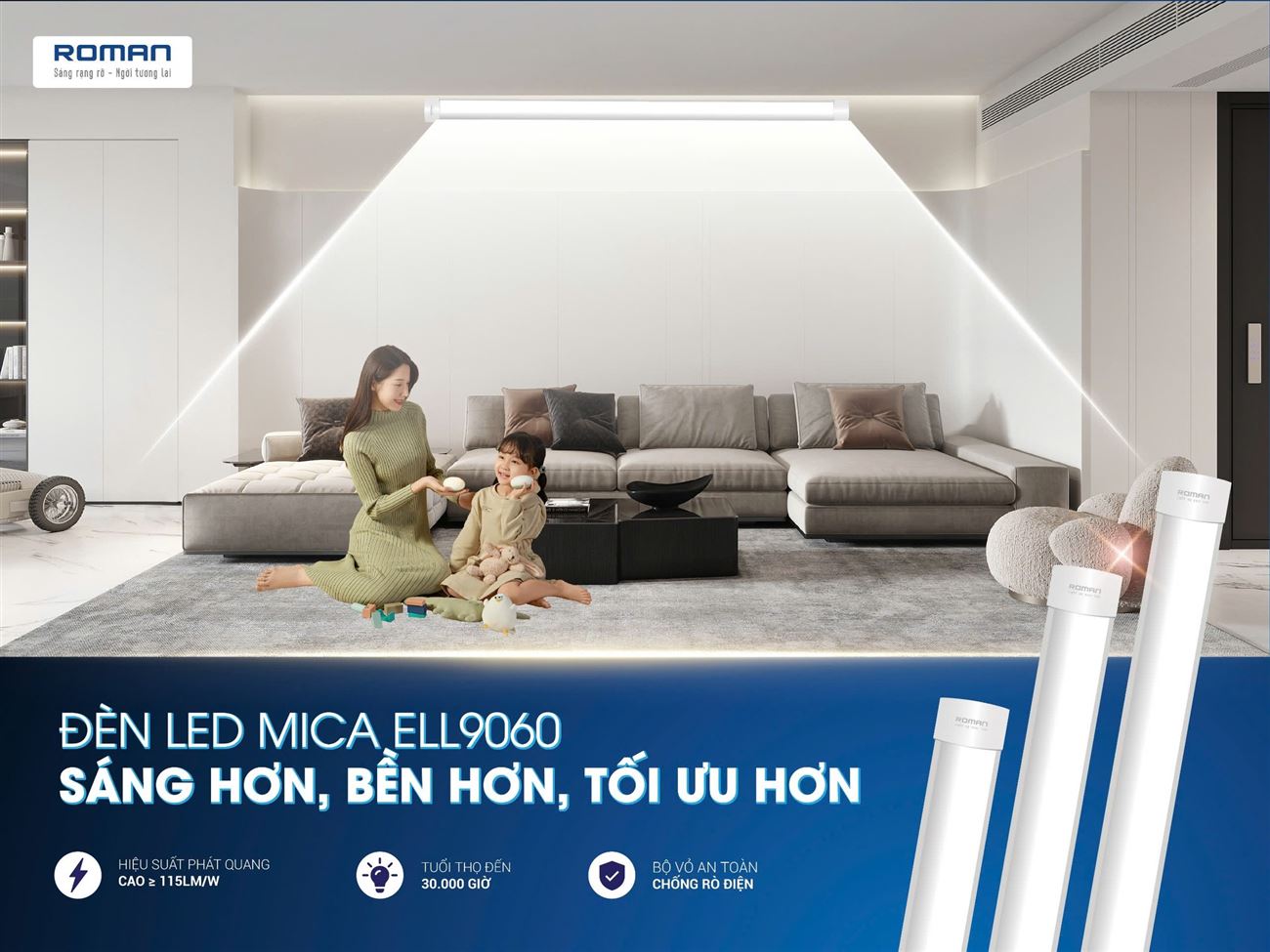Đèn Led Mica ELL9060: Độ Bền Đáng Tin – Chất Lượng Xứng Tầm
