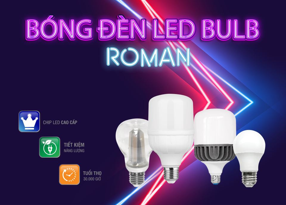 Ưu điểm và ứng dụng của bóng đèn LED Bulb - Roman.vn