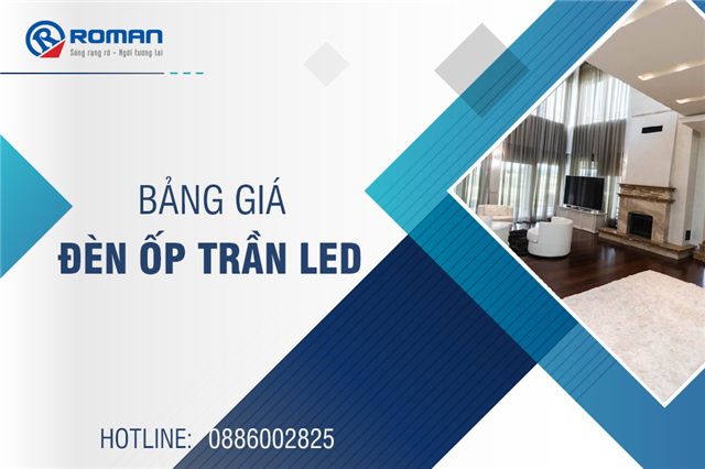 Bảng giá đèn ốp trần 12w 18w 24w Roman Mới Nhất