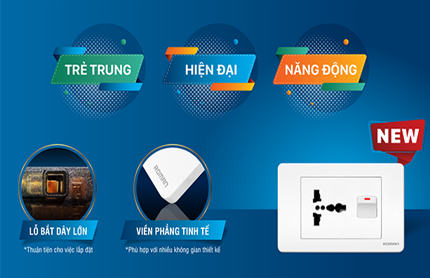 Tiện lợi và hiện đại với công tắc - ổ cắm Roman Q