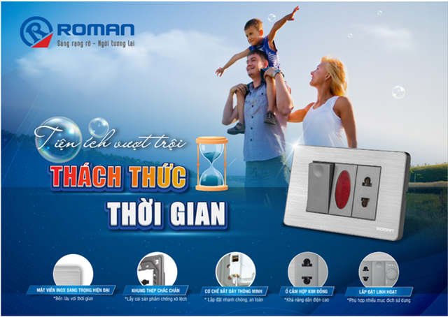 (Thethaovanhoa.vn) Công tắc Roman dạng phím lớn - Xu hướng mới lên ngôi