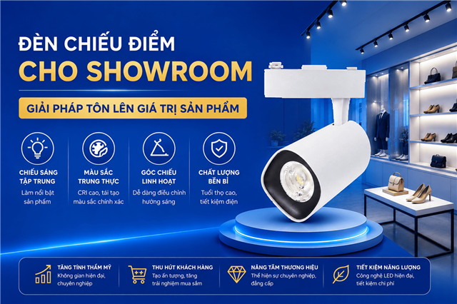 Đèn Chiếu Điểm Cho Showroom – Giải Pháp Tôn Lên Giá Trị Sản Phẩm