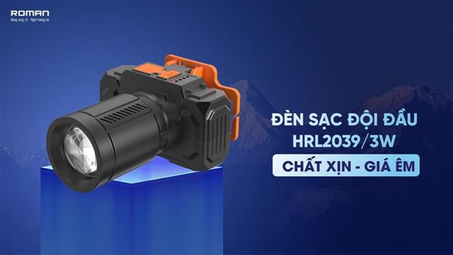 HRL2039/3w – Đèn Đội Đầu Đa Năng, Nhỏ Gọn, Siêu Sáng