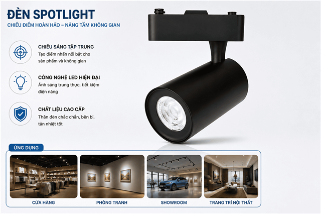 Các Kích Thước Đèn Spotlight Phổ Biến Và Ứng Dụng Của Từng Loại
