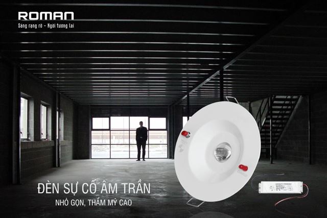 Đèn sự cố âm trần là gì? Tìm hiểu đèn sự cố EPK1001/3W 