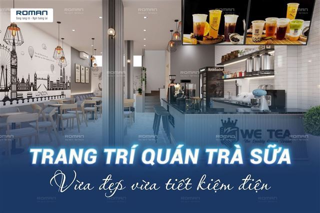 Mẫu đèn trang trí quán trà sữa vừa đẹp vừa tiết kiệm điện