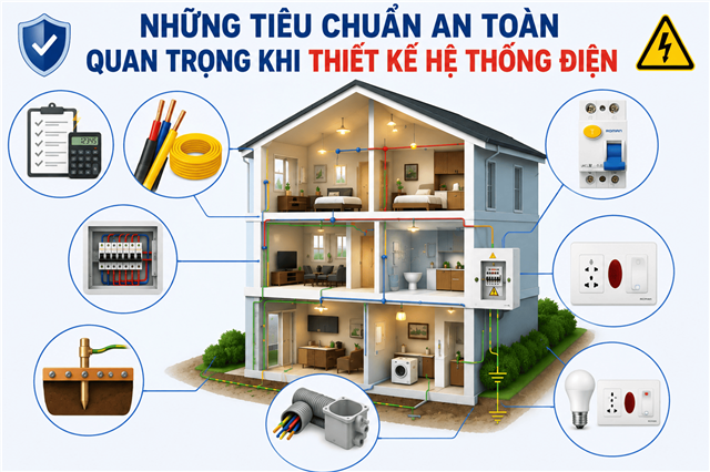 Tiêu Chuẩn An Toàn Khi Thiết Kế Hệ Thống Điện Trong Nhà