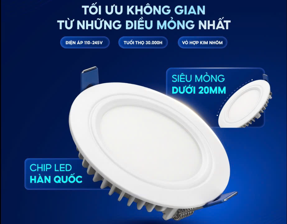 den led downlight sieu mong