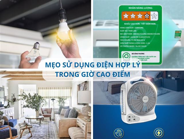 6 Mẹo sử dụng điện hợp lý trong khung giờ cao điểm