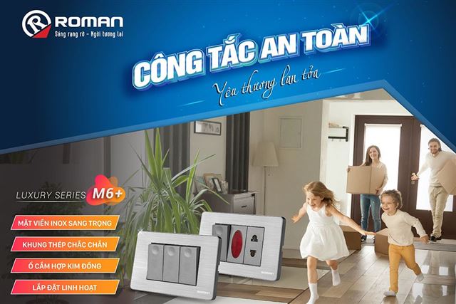 Ổ cắm công tắc Luxury M6 Plus Công tắc an toàn - Yêu thương lan tỏa