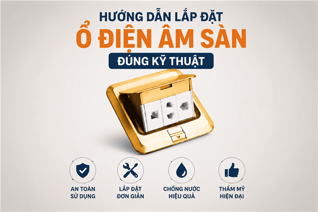 Hướng Dẫn Lắp Đặt Ổ Điện Âm Sàn Đúng Kỹ Thuật