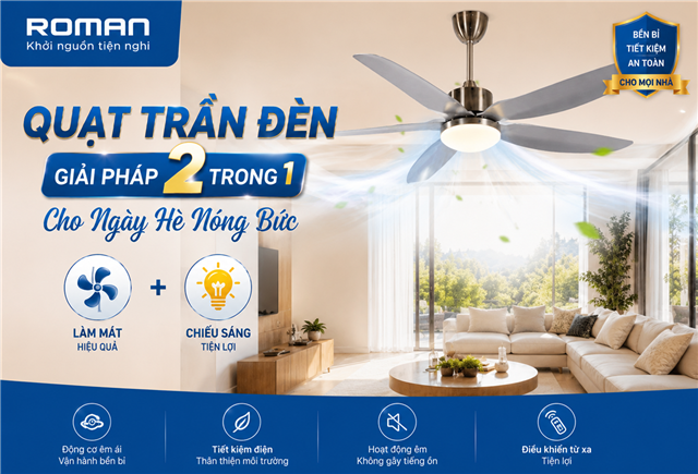 Quạt Trần Đèn – Giải Pháp 2 Trong 1 Cho Ngày Hè Nóng Bức 
