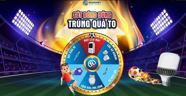 Cùng Roman cuồng nhiệt mùa bóng đá với minigame Sút bóng đúng - Trúng quà to