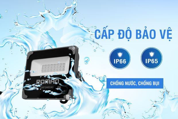 Tiêu chuẩn chống nước, chống bụi IP65, IP66 của đèn LED là gì?