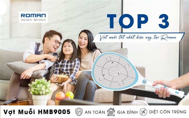 Top 3 Dòng Vợt Điện Bắt Muỗi Hot Nhất Tại Roman.Vn