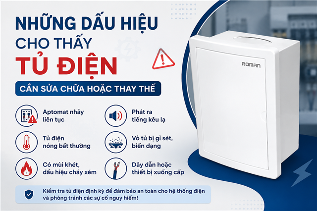 Những Dấu Hiệu Cho Thấy Tủ Điện Cần Sửa Chữa Hoặc Thay Thế