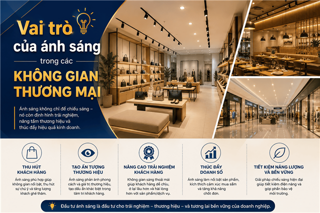 Vai Trò Của Ánh Sáng Trong Các Không Gian Thương Mại