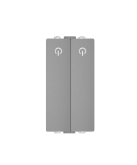 GA- Hạt công tắc đôi 1 chiều sơn màu ghi xám GA521-G