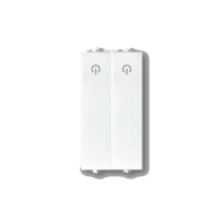 GA- Hạt công tắc đôi 1 chiều màu trắng GA521-T