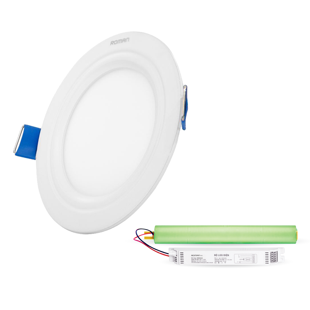 Đèn Downlight âm trần sự cố 12W siêu mỏng - Roman.vn